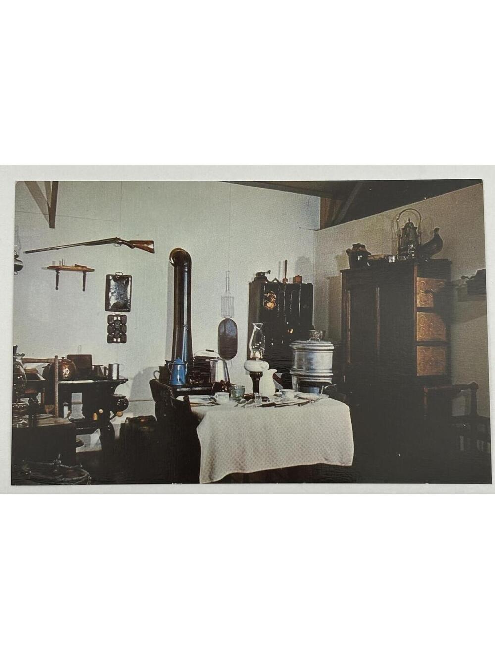 Vintage 1890 Kitchen Pioneer Village Minden Nebraska Postcard Dexter Press E-8
